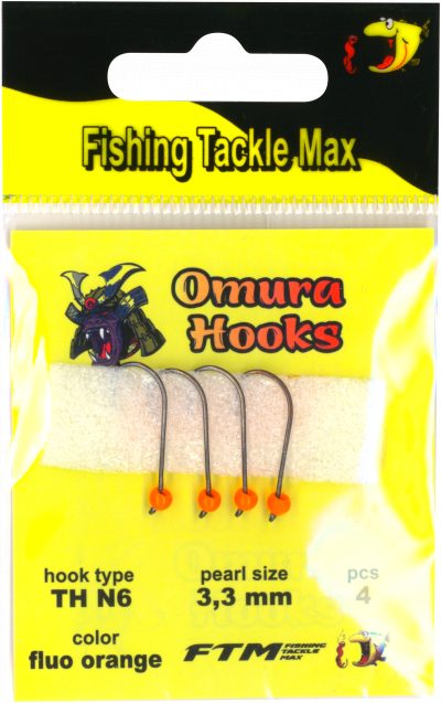 Omura Hook TH N6 fluo orange 3,3 mm 0,39 g 4 Stk.