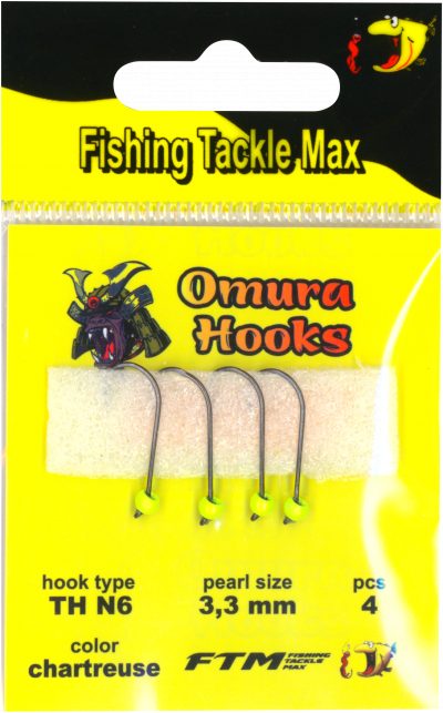 Omura Hook TH N6 chartreuse 3,3 mm 0,34 g 4 Stk.