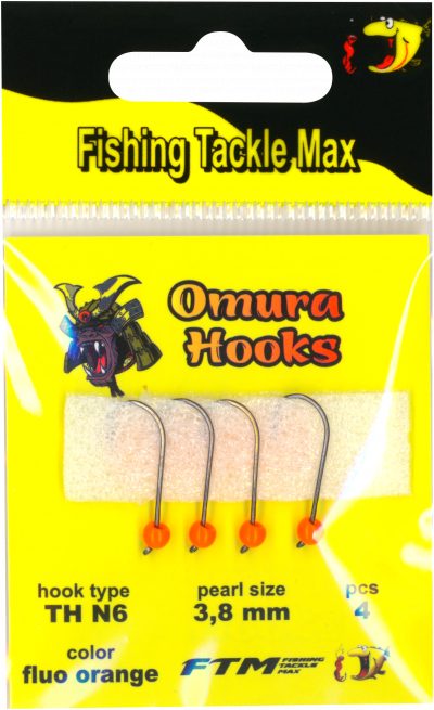 Omura Hook TH N6 fluo orange 3,8 mm 0,53 g 4 Stk.