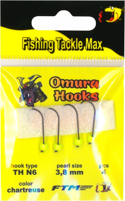 Omura Hook TH N6 chartreuse 3,8 mm 0,53 g 4 Stk.