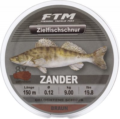 Zielfischschnur geflochten Zander braun Ø 0,12 mm 150 m