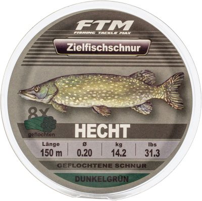 Zielfischschnur geflochten Hecht dunkelgrün Ø 0,20 mm 150 m