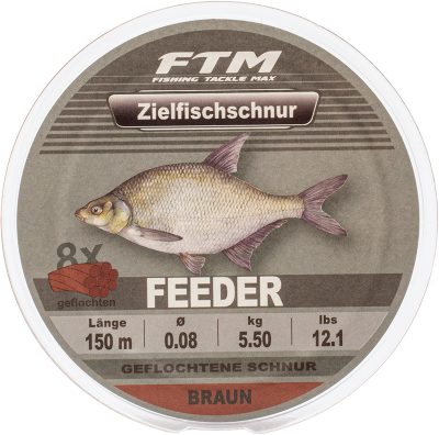 Zielfischschnur geflochten Feeder braun Ø 0,08 mm 150 m