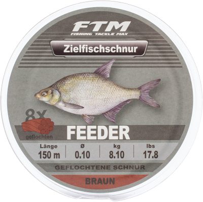 Zielfischschnur geflochten Feeder braun Ø 0,10 mm 150 m