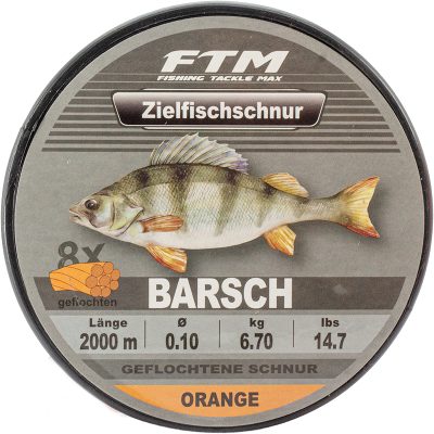 Zielfischschnur geflochten Barsch orange Ø 0,10 mm 2000 m