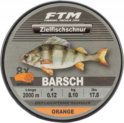 Zielfischschnur geflochten Barsch orange Ø 0,12 mm 2000 m