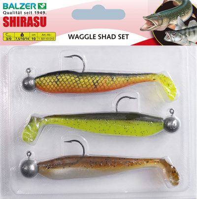 Waggle Shad Set, 5cm, 2g, 3g, 5g