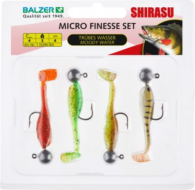 Shirasu Microköder-Set Trübes Wasser, mit Squid Aroma, 3g Jighead Hakengröße 4