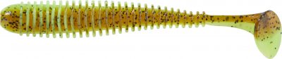 Shirasu Street Worm Paddler mit Squidaroma, 5cm, Green Pumpkin