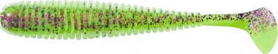 Shirasu Street Worm Paddler mit Squidaroma, 7,5cm, Purple Chartreuse