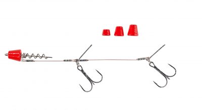Shirasu Hecht-System Screw In/Wechselgewicht fluo-rot 9cm #2