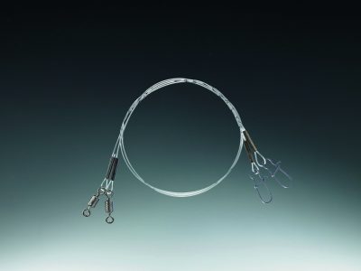 Shirasu Fluorocarbon Vorfach mit Snap und Tonne 1,00mm, 50cm
