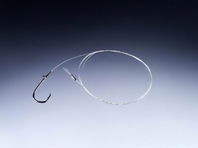 Zander Fluorocarbon-Vorfach mit Einzelhaken, # 2/0, 0,33mm, 80cm