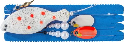 Inliner Plattfisch-Blinker, 40g, UV-Orange-Gelb