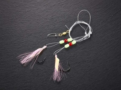 Cod-/Coalfish System, pink, mit 2 Haken