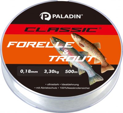 Classic Zielfischschnur Forelle 0,18mm 3,3kg 500m transparent