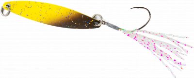 Spoon Laxxer 2,8 g pastellgelb, gold, blauer glitter / schwarz glitter