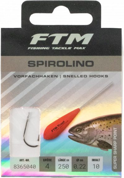 Vorfachhaken Spirolino 4 Ø 0,22 mm Inh. 10 Stk.