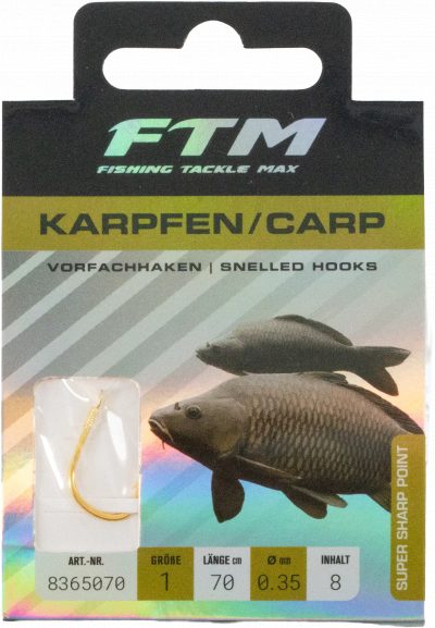 Vorfachhaken Karpfen 1 Ø 0,35 mm Inh. 8 Stk.