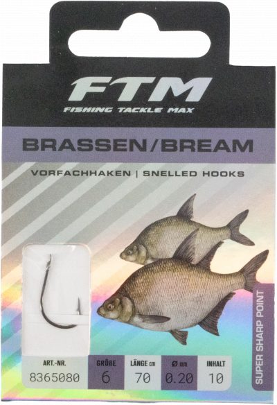 Vorfachhaken Brasse 6 Ø 0,20 mm Inh. 10 Stk.