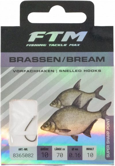 Vorfachhaken Brasse 10 Ø 0,16 mm Inh. 10 Stk.