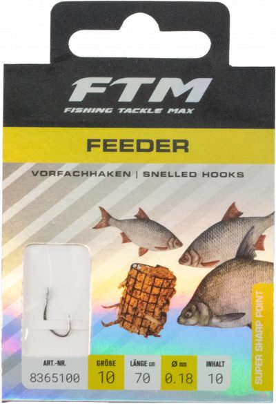 Vorfachhaken Feeder 10 Ø 0,18 mm Inh. 10 Stk.