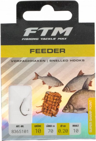 Vorfachhaken Feeder 10 Ø 0,20 mm Inh. 10 Stk.