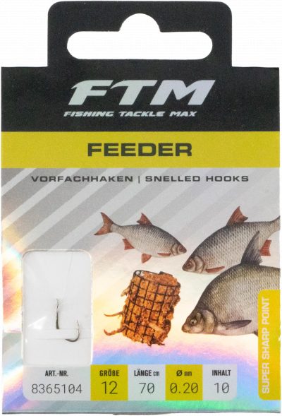 Vorfachhaken Feeder 12 Ø 0,20 mm Inh. 10 Stk.