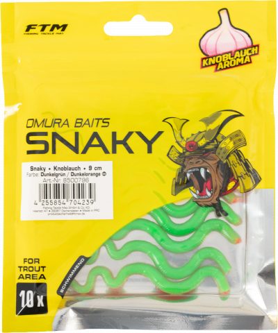 Omura Baits Snaky Knoblauch Dunkelgrün / Dunkelorange 9 cm