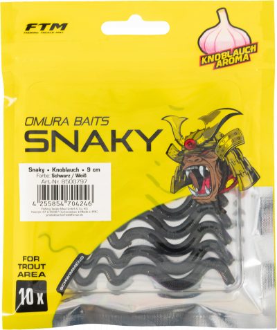Omura Baits Snaky Knoblauch Schwarz / Weiß 9 cm