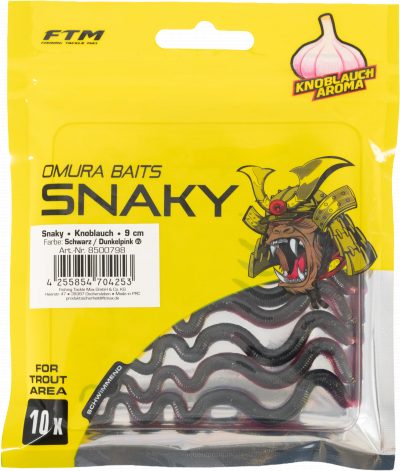 Omura Baits Snaky Knoblauch Schwarz / Dunkelpink 9 cm