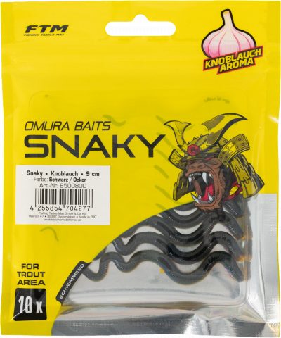 Omura Baits Snaky Knoblauch Schwarz / Ocker 9 cm